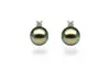 Diamond Black Pearl Earrings-Kyllonen
