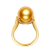 Four Corner South Sea Gold Pearl Ring