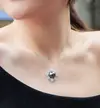 Snowflake Black Pearl Pendant