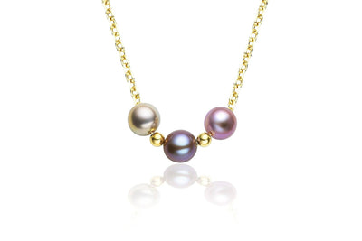 3 pearl Multi-Color Freshwater Pearl Necklace-Kyllonen