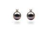Diamond Black Pearl Earrings-Kyllonen