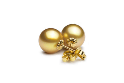 Fancy Gold Pearl Earrings by Kyllonen