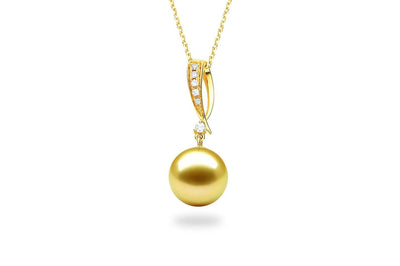 Elegance South Sea Gold Pearl Pendant-Kyllonen