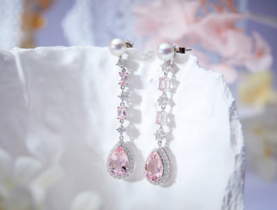 Lush Pearl and Morganite Earrings