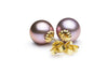 Pink Metallic Freshwater Stud Earrings 2 by Kyllonen