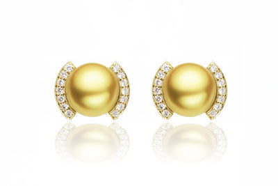 Roma South Sea Gold Pearl Earrings