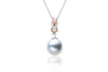 Square Knot South Sea White Pearl Pendant Angle by Kyllonen