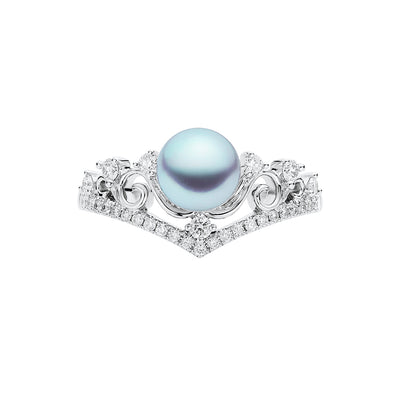 Majesty Tiara Akoya Pearl Ring