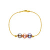 3 Pearls Multicolor Freshwater Pearl Bracelet