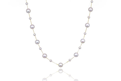 Big and Small Tincup Freshwater Pearl Necklace