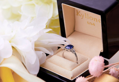 Deco Royal Blue Sapphire Ring