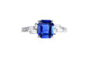 Deco Royal Blue Sapphire Ring