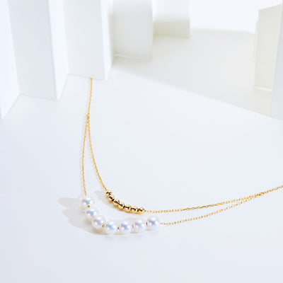 Double Layer Smile Freshwater Pearl Necklace