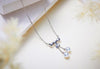 Little Bow Pearl Silver Pendant