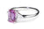 Shield Emerald Cut Pink Sapphire Ring