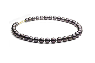 AAA Purple Black Pearl Necklace