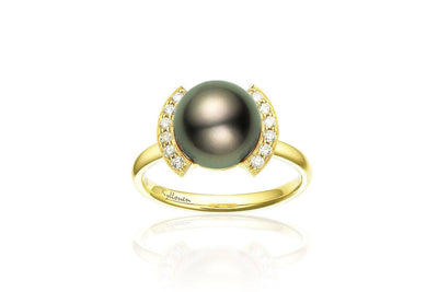 Roma Black Pearl Ring