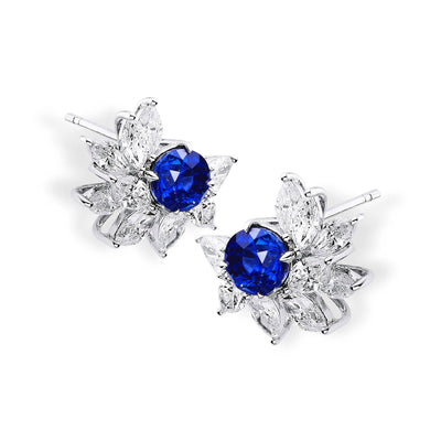 Starburst Sapphire Earrings